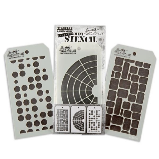 Picture of Stampers Anonymous Tim Holtz Mini Layering Στένσιλ Σετ – Set 59, 3 τεμ.