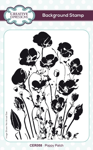 Picture of Creative Expressions Rubber Σφραγίδα Φόντου  A6 - Poppy Patch