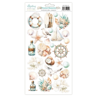 Picture of Mintay Papers Stickers Coastal Memories – Αυτοκόλλητα Διακοσμητικά Στοιχεία Scrapbooking, 28τεμ.