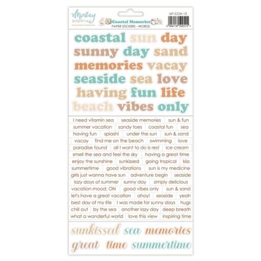 Picture of Mintay Papers Stickers Αυτοκόλλητα - Coastal Memories, Words, 67τεμ.
