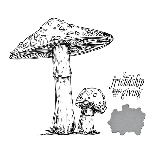Picture of Spellbinders BetterPress Letterpress Press Plates & Die Σετ Μήτρες Κοπής - Mushroom Duo, 3 τεμ.