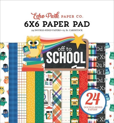Picture of Echo Park Μπλοκ Scrapbooking Διπλής Όψης 6'' x 6'' - Off To School