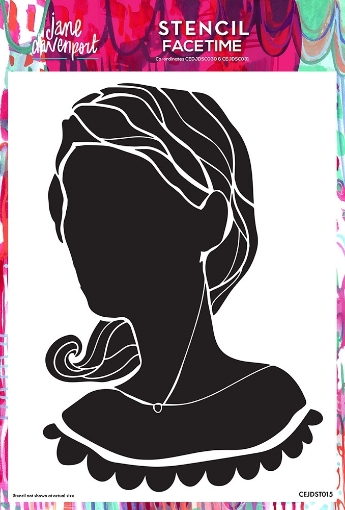 Picture of Creative Expressions Jane Davenport Stencil 8'' x 12'' - Facetime