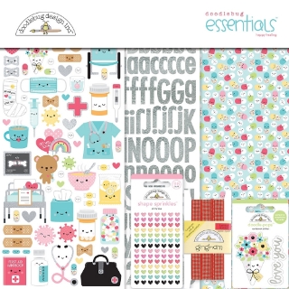 Picture of Doodlebug Essentials Kit | Κιτ Scrapbooking Happy Healing, 11τεμ.