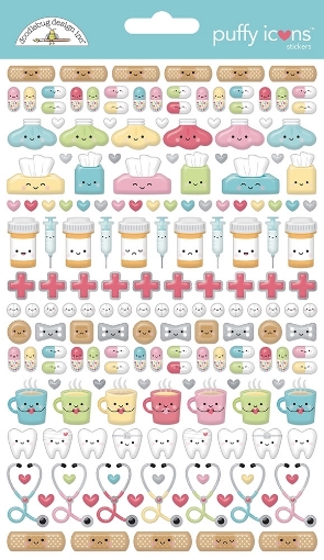 Picture of Doodlebug Design Puffy Αυτοκόλλητα - Happy Healing, Icons, 181τεμ.