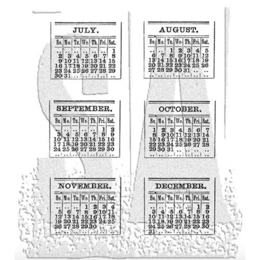 Picture of Stampers Anonymous Tim Holtz Σετ Cling Σφραγίδες  - Calendar 2, 6τεμ.