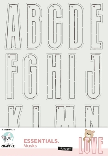 Picture of Studio Light Creative Craftlab Friendz Στένσιλ - Alphabet Essentials, 2τεμ.