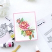 Picture of Pinkfresh Letterpress & Hot Foil Press Plate - Μήτρες Κοπής και Χρυσοτυπίας - Beautiful Roses, 2τεμ