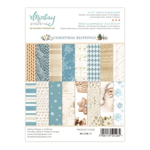Picture of Mintay Papers Add-On Μπλοκ Scrapbooking Διπλής Όψης 6'' x 8" - Christmas Blessings