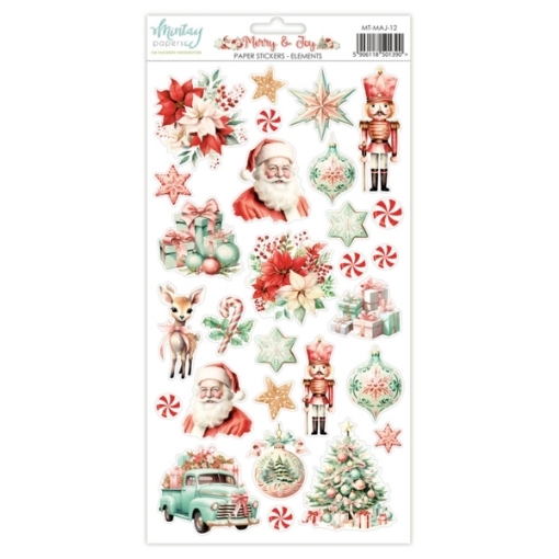 Picture of Mintay Papers Χάρτινα Αυτοκόλλητα - Merry & Joy, Elements, 28τεμ.
