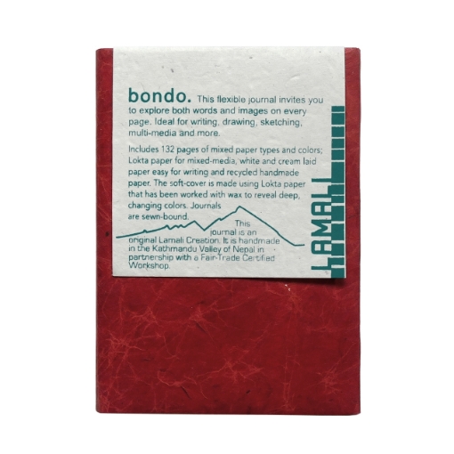 Picture of Lamali Bondo Grand Handmade Art Journal 15 x 21cm - Red