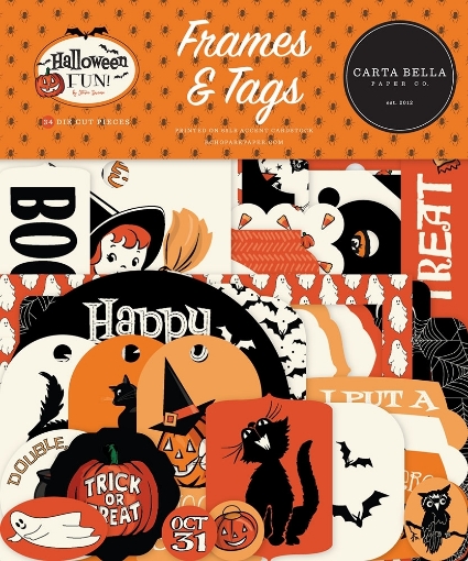 Picture of Carta Bella Cardstock Διακοσμητικά Εφήμερα - Halloween Fun, Frames & Tags, 34τεμ.