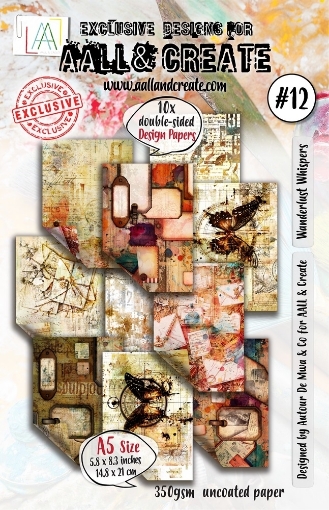 Picture of Aall and Create Design Paper Nr 12 Wanderlust Whispers - Χαρτιά Cardstock Διπλής Όψης A5