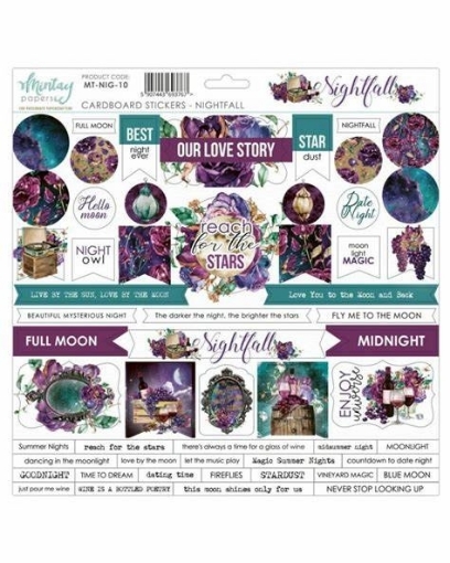 Picture of Mintay Papers Αυτοκόλλητα Chipboard - Nightfall, 56τεμ.