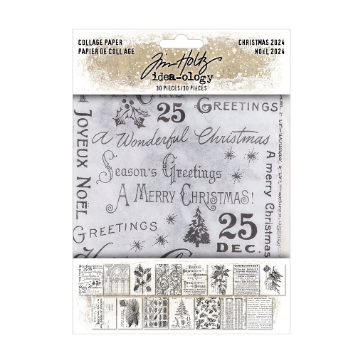 Picture of Tim Holtz Idea-Ology Collage Papers – Christmas 2024, Χαρτιά Κολάζ 5"x6", 30τεμ. 