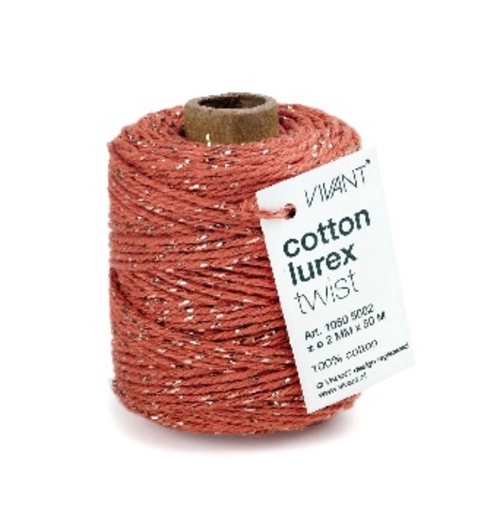Picture of Vivant Cotton Lurex Cord – Στριμμένο Νήμα Χειροτεχνίας Brique με Lurex, 50m