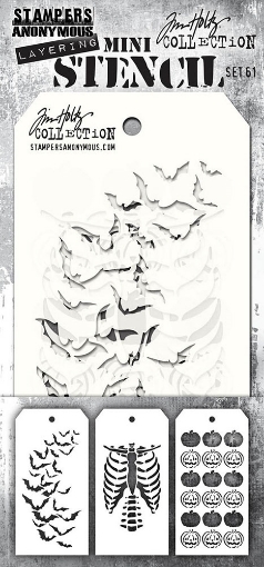 Picture of Stampers Anonymous Tim Holtz Mini Layering Στένσιλ - Set 61, 3τεμ.