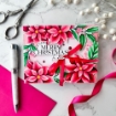 Picture of Pinkfresh Studio Layering Stencils | Σετ Στένσιλ με Χριστουγεννιάτικο Στεφάνι - Poinsettia Frame, 7 τεμ.