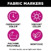 Picture of Tulip Fabric Markers - Μαρκαδόροι για Ύφασμα - Variety Pack, Black Assorted Tips, 5τεμ.