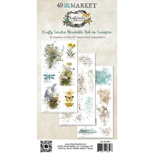 Picture of 49 & Market Rub-Ons Φύλλα Μεταφοράς Εικόνας 15 x 30.5 cm - Krafty Garden, Blendable, 3τεμ.