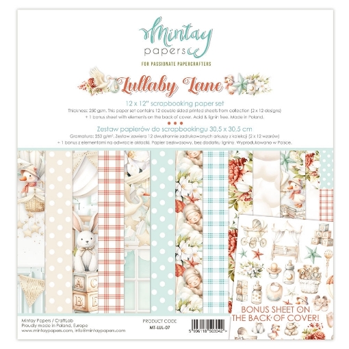 Picture of Mintay Papers Συλλογή Scrapbooking Διπλής Όψης 12''x12'' - Lullaby Lane