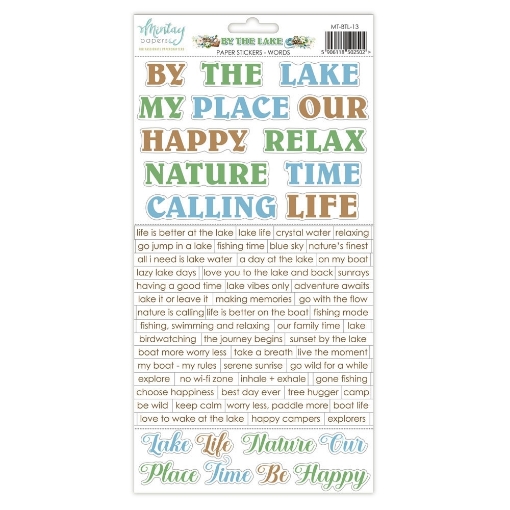 Picture of Mintay Papers Χάρτινα Αυτοκόλλητα - By The Lake, Words, 70τεμ.