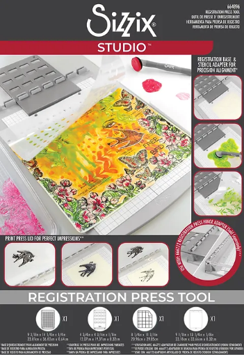 Picture of Sizzix Registration Press Tool – Εργαλείο 2-σε-1 για Layering με Στένσιλ & Σφραγίδες, με Απόλυτη Ακρίβεια