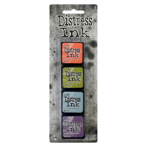 Picture of Tim Holtz Distress Mini Ink Pads | Σετ Υδατοδιαλυτών Dye Μελανιών για Blending & Mixed Media - Kit 8 (4 τεμ.)
