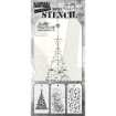 Picture of Tim Holtz Mini Layering Στένσιλ Σετ No.62 – Modern Tree, Sparkle Fade & Tiny Holly, 3τεμ. 