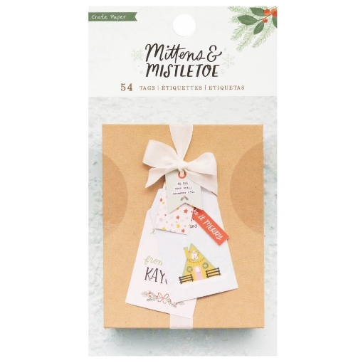 Picture of Crate Paper Book Of Tags Διακοσμητικά Tags - Mittens & Mistletoe, 54τεμ.