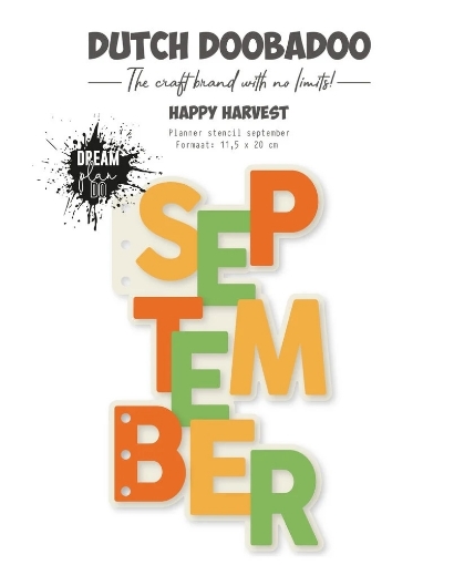 Picture of Dutch Doobadoo Dream Plan Do Planner Στένσιλ - September
