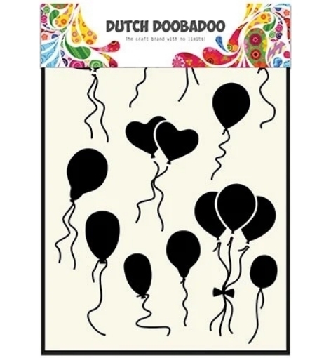 Picture of Dutch Doobadoo Mask Art Στένσιλ A5 - Balloons Normal/Heart