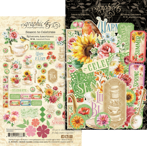 Picture of Graphic 45 Cardstock Εφήμερα - Season to Celebrate, 60τεμ.
