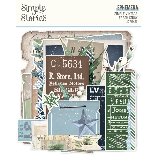 Picture of Simple Stories Διακοσμητικά Εφήμερα - Simple Vintage Fresh Snow, 30τεμ.