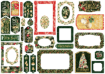 Picture of Graphic 45 Διακοσμητικά Chipboard Tags & Frames - Merry & Bright, 30τεμ.