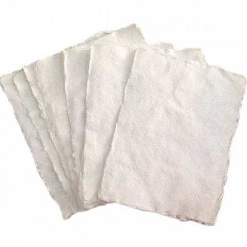 Picture of Lamali Handmade Cotton Rag Paper | Χειροποίητο Χαρτί 100% Βαμβάκι 120gsm - White, 18 x 24 cm