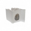 Picture of Lamali Galet Handmade Cotton Rag Notebook | Χειροποίητο Σημειωματάριο 100% Βαμβάκι 120gsm - White, 15 x 21 cm