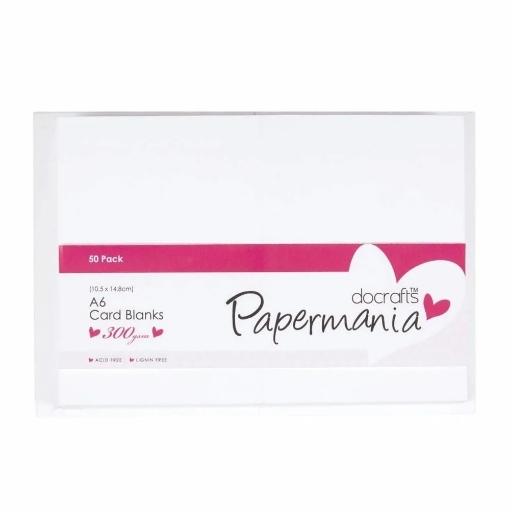Picture of Papermania Cards & Envelopes - Κάρτες και Φάκελοι A6 - White, 100τεμ.
