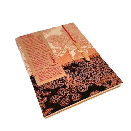 Picture of Lamali Bamsa Fusion Art Journal 15 x 21 cm | Χειροποίητο Journal με Lokta Εξώφυλλο - White/Black, 108 σελ.