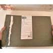 Picture of Lamali Bagru Art Journal 25 x 41 cm | Χειροποίητο Side-Bound Journal 250gsm - Khaki, 15 φύλλα
