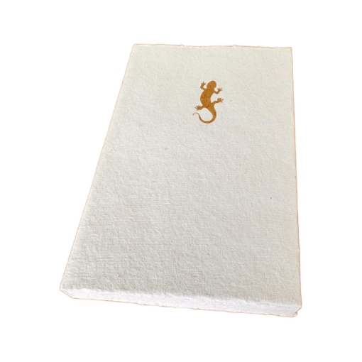 Picture of Lamali Chance Χειροποίητο Art Journal 100% Βαμβάκι 120gsm 13 x 21 cm - White, Salamandre Gold, 72 σελ.