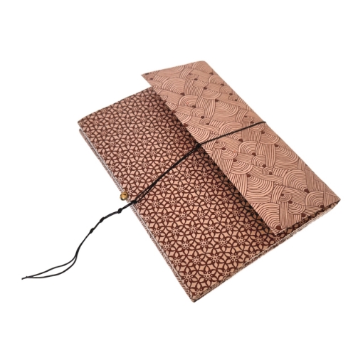 Picture of Lamali ZigZag Χειροποίητο Notebook 3 σε 1 με Lokta Εξώφυλλο - Tan, 16 x 21 cm, 180 σελ.
