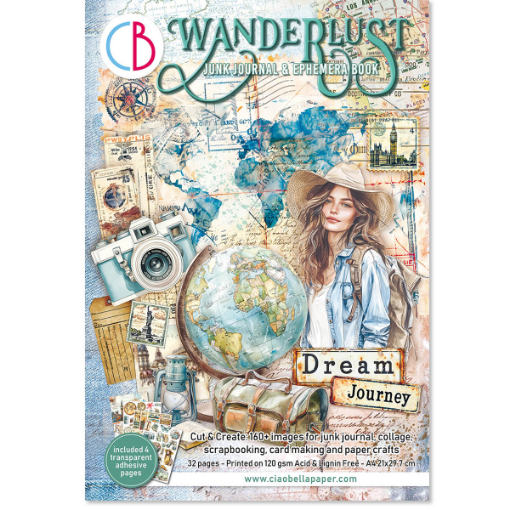 Picture of Ciao Bella Βιβλίο Εφήμερων για Junk Journal A4 - Wanderlust