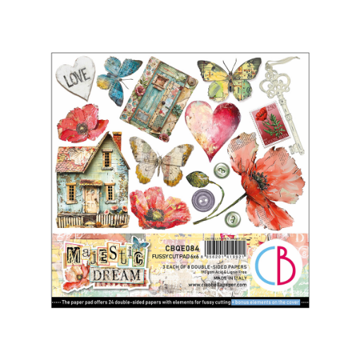 Picture of Ciao Bella Fussy Cut Pad - Μπλοκ Με Σχέδια Κοπής 6" x 6" - Majestic Dream