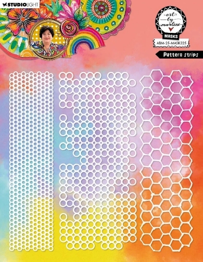 Picture of Studio Light Art By Marlene Στένσιλ 8" x 8" - Nr 325 Pattern Strips 