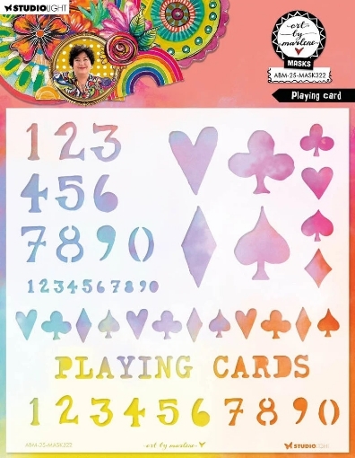 Picture of Studio Light Art By Marlene Στένσιλ 8" x 8" - Nr 322 Playing Card