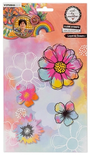 Picture of Studio Light Art By Marlene Διάφανες Σφραγίδες - Nr 778 Layered Flowers, 10τεμ.