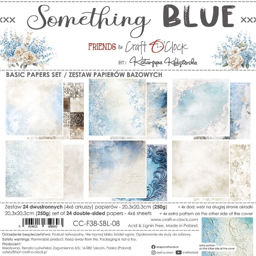 Picture of Craft O'Clock Basic Συλλογή Μονόχρωμων Χαρτιών  8" x 8" - Something Blue  