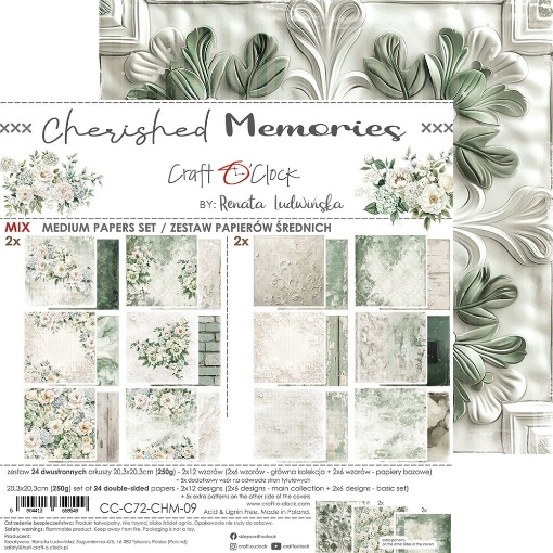 Picture of Craft O'Clock Medium Συλλογή Χαρτιών  Scrapbooking 8" x 8" - Cherished Moments