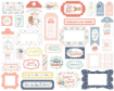 Picture of Echo Park Cardstock Ephemera | Frames & Tags Baby On Board, It’s A Girl, 33τεμ.